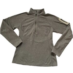 Eddie Bauer First Ascent Women's Small Gray  Microfiber‎ Fleece 1/4 Zip Jacket